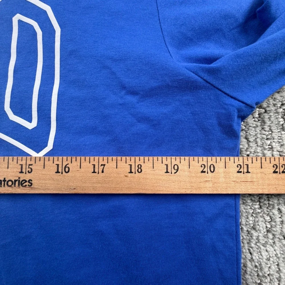 Polo Ralph Lauren Hoodie Mens Medium Blue Graphic 1967 Long Sleeve T-Shirt